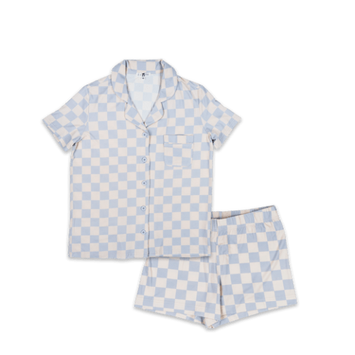 Womens PJ's Short Sleeve (Checkered) – Snuggle & Slumber