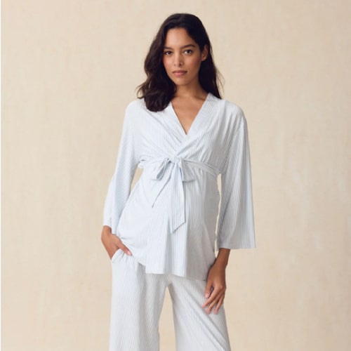 LAKE | Women | DreamModal™ Pajamas | Fog Maternity Kimono Bundle