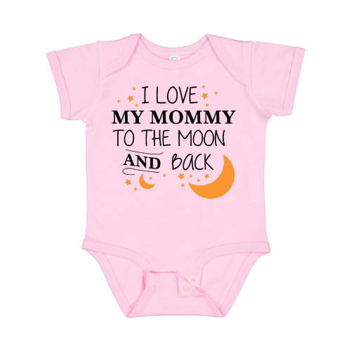 Inktastic I Love My Mommy to the Moon and Back Boys or Girls Baby Bodysuit