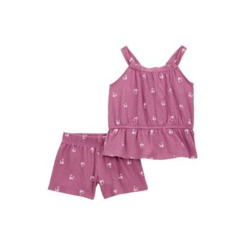 Baby Girls Floral Printed Top and Shorts Set