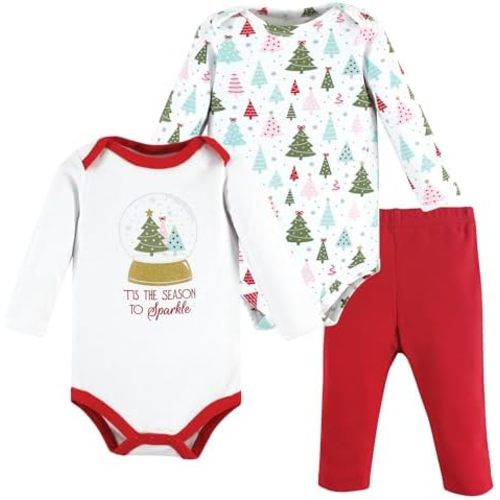 Hudson Baby Unisex Cotton Bodysuit and Pant Set