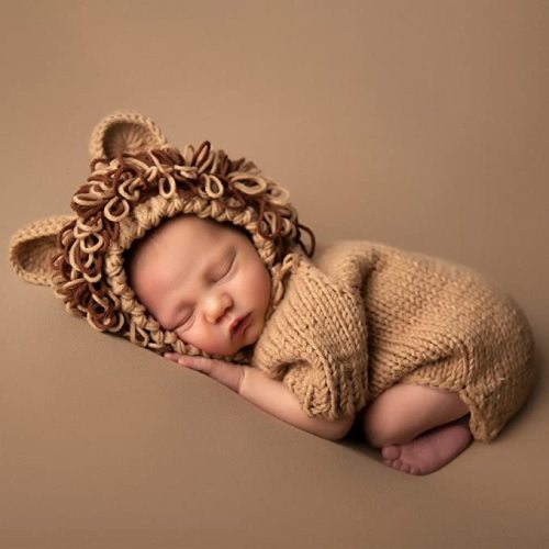 M&G House Newborn Photography Outfits Baby Crochet Knitted Photoshoot Props Animal Costume Set