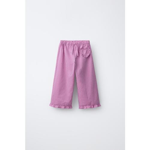 HEART STRIPED CULOTTES - Lilac | ZARA United States