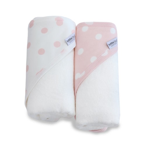 Bubba Blue Hooded Towel 2 Pack Blossom Polka Dots
