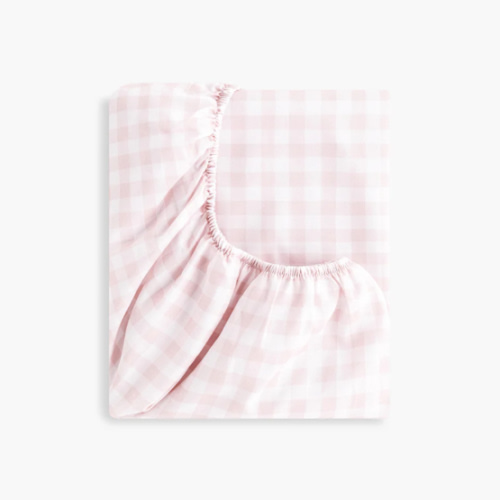 Picnic Gingham Crib Sheet - Pink
