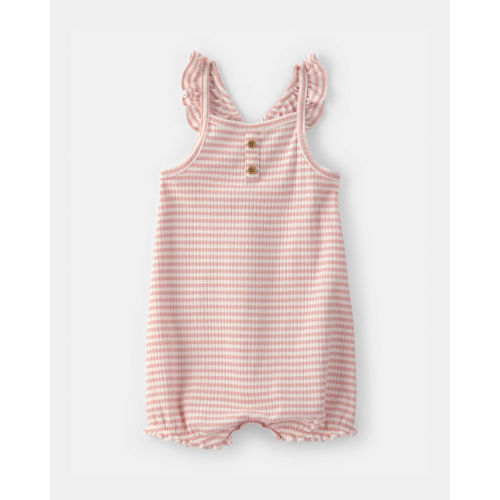 Baby Girl Striped Sleeveless Romper - Pink | Carter's