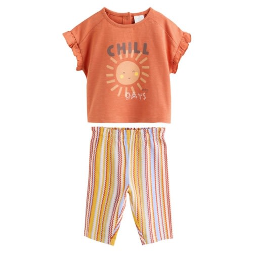 Kids' Chill Graphic T-Shirt & Stripe Pants Set