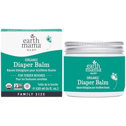 Earth Mama Organic Diaper Balm, Calendula Baby Diaper Rash Cream, 4 fl oz