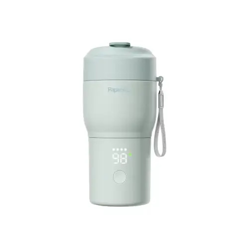 Papablic Portable Bottle Warmer Pro — 115W Fastest Heating, Built-in Sterilizer, Baby Milk Warmer On The Go for Travel and Home, 5 Temp Settings and Keep Warm for Breastmilk & Formula (Mint Green)