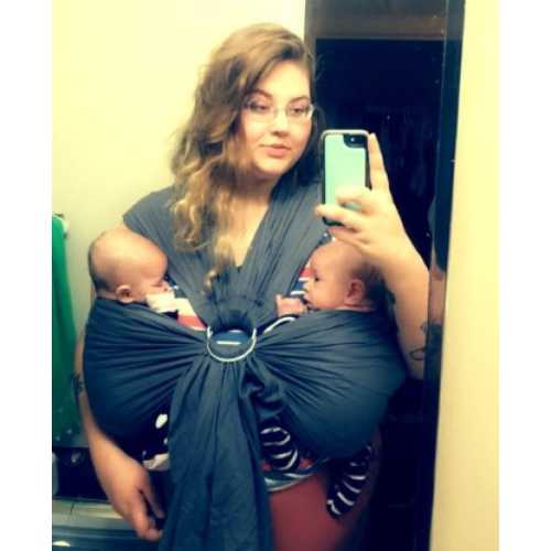Twin ring sling for baby twins