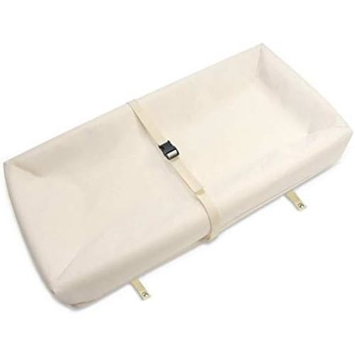 Naturepedic Organic Contoured Changing Pad - Easy to Clean, Lightweight & Portable - Comfort 4-Sided Waterproof Baby Diaper Changing Pad for Dresser or Changing Table - 16" x 31"