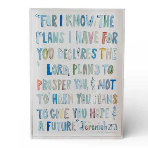 "Jeremiah" acrylic block