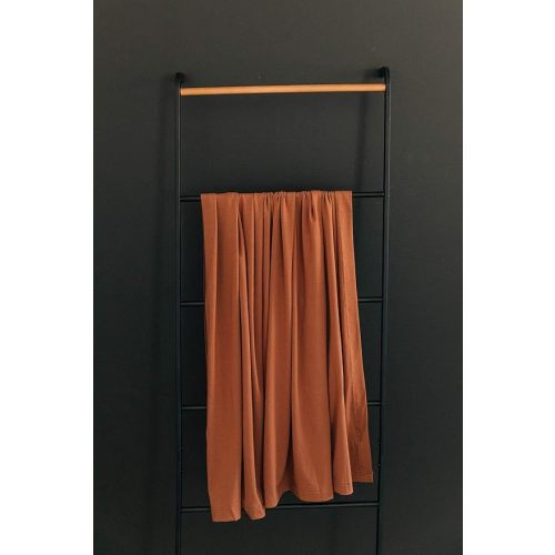 Mebie Baby Rust Stretch Swaddle, Modern and Neutral Swaddle Blanket for Baby Girl or Boy, Soft Baby Blankets, Newborn Swaddle Blanket, 0-3 Month, Comfy Wrap, Baby Essentials & Gifts (47" x 47")