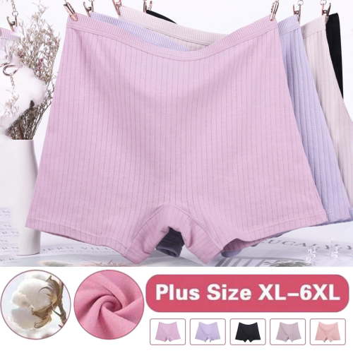 CFLVAEK Plus Size Boy Shorts for Women Comfort Cotton Leakproof Underwear High Waist Period Panties Breathable Ladies Boyshort Panty Hot Pink XXXL