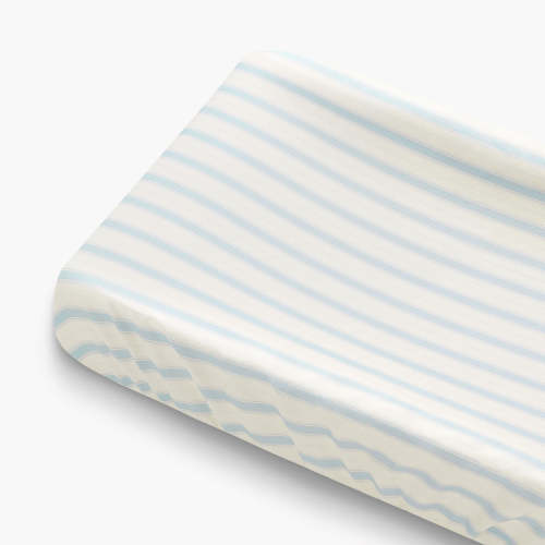 Seaside Stripes Changing Pad Cover - Blue