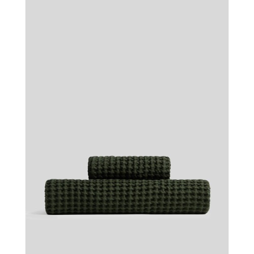 Waffle Hand Towels in 100% Long-staple Turkish Cotton | Parachute Home - Evergreen