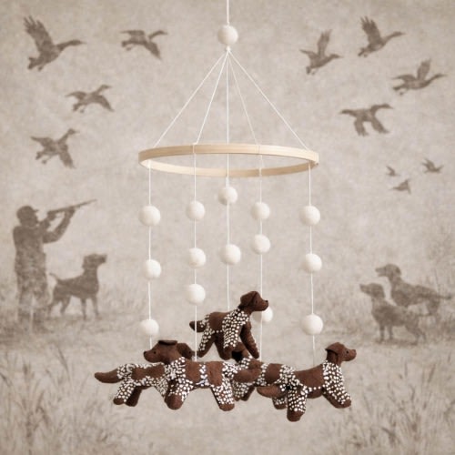 German Shorthaired Pointer Baby Mobile: GSP Nursery . Duck Hunting . Bird Dog . Dog Decor