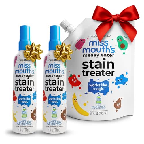 Miss Mouth's Messy Eater Stain Treater - 2 Pack Stain Remover Spray and 16oz Refill Pouch