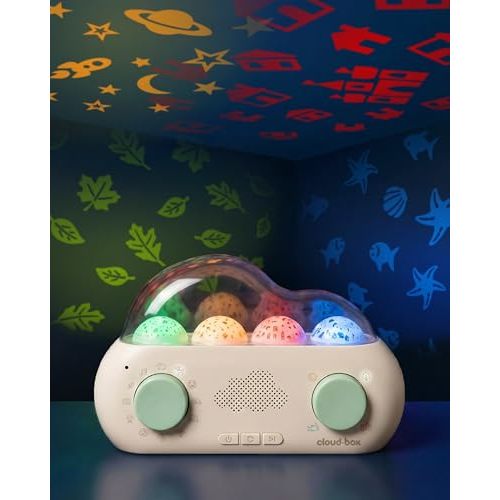 Cloudb Cloudbox Storytime Audio Story Books Toy Gift for Toddlers Kids Girls Boys | English/Spanish Voice Record Storyteller | 36 Stories, 8 Melodies, Star Projector Night Light White Noise Dreambox
