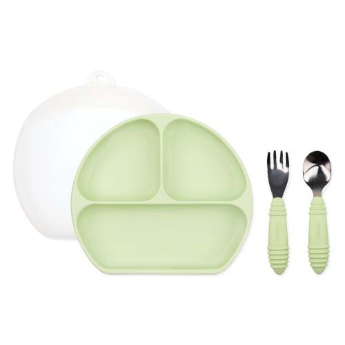 Grip Dish Essential Toddler 4-Piece Mealtime Set: Sage