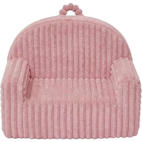 Blissful Diary Toddler Chair, Snuggly Soft Kids Sofa Chair, Supportive Toddler Couch for Girls and Boys, Kids Furniture for Baby Gift,Blush Pink