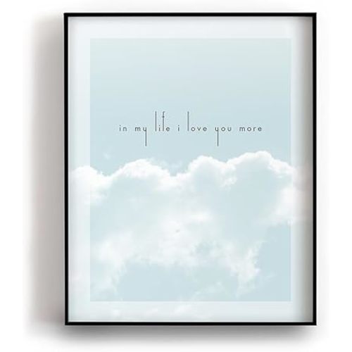 Beatles | In My Life - Song Lyric Wall Art Print, Romantic Gift For Wedding Or Anniversary Husband Wife Couple, Modern Music Quote Artwork For Bedroom Living Room (8x10" Unframed Print)