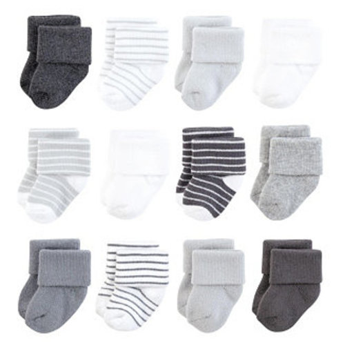 Infant Baby Cotton Rich Newborn and Terry Socks 12-Pack