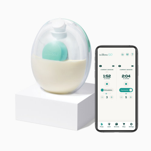 Willow Go Wearable Hands-Free, Cord-Free Electric Breast Pump - Single