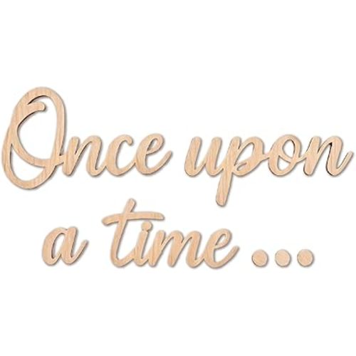 Once Upon a Time Wooden Sign Nursery Wall Decor for Reading Corner Kids Room Bookshelf Home Decor Birthday DIY Decoration Baby Gift