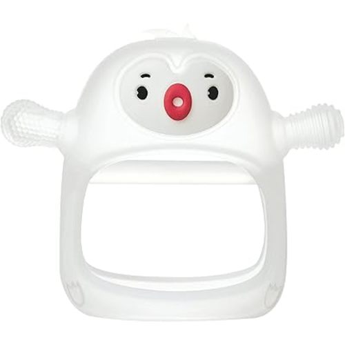 Smooch Penguin Mitten Teething Toys For Babies 0-6 Months, 12, 18 - Penguin Teethers For Babies Are Easy To Hold, Silicone Baby Teether Toys Are Soft Yet Durable - Provide Teething Pain Relief (Clear)