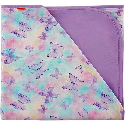 Premium Baby Blankets for Girls Boys, Soft Viscose from Bamboo, Breathable & Hypoallergenic Crib Blanket Newborn Toddler Quilt for Bedding, Stroller, Nursery 47"x 47", Butterfly