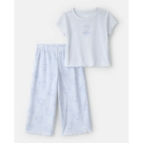 Toddler Girl 2-Piece Disney© Minnie Mouse Short-Sleeve Pajama Set - Blue | Carter's