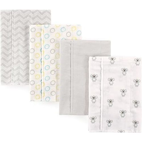 Luvable Friends Unisex Baby Cotton Flannel Burp Cloths, Koala, One Size