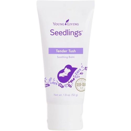 Young Living Seedlings Tender Tush - 1.8 oz - Mild and Gentle Baby Balm with Premium Essential Oils for Soothing Delicate Skin - Natural Baby Skincare and Cloth Diaper Ointment