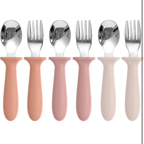 Eascrozn Toddler Spoons and Forks Set, 6 Pack Kids Silverware Set, BPA Free