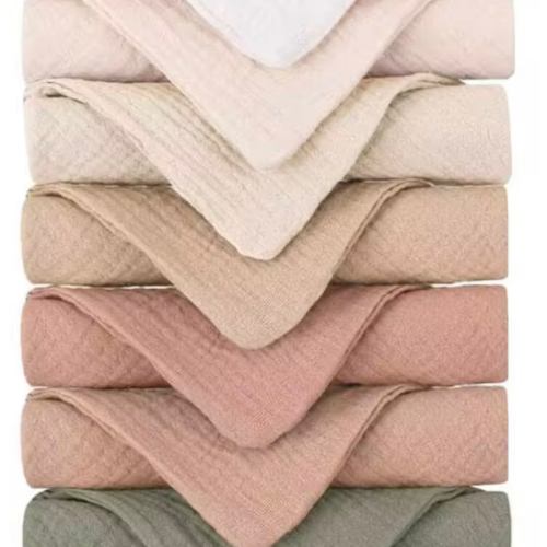 7pcs Soft Breathable 4-Layer Gauze Burp Cloths Baby Absorbent Drool Bibs Muslin for Sale Australia| New Collection Online| SHEIN Australia