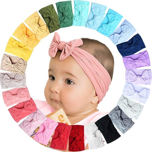 kangaroo 25 Colors Baby Bows Headbands For Baby Girls,Newborn Infant Toddler Hairbands and Child Hair Accessories