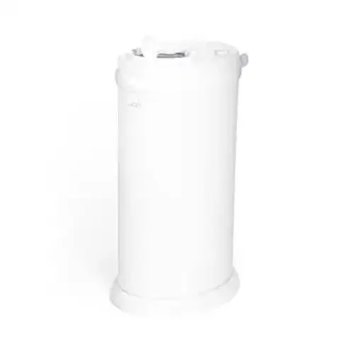 Ubbi Steel Diaper Pail, Odor Locking, No Special Bag Required, Award-Winning, Registry Must-Have, White