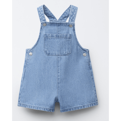DENIM OVERALL SHORTS - Blue | ZARA United States
