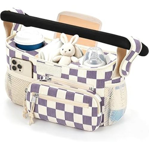 Femuar Universal Stroller Organizer, Stroller Caddy with Cup Holder