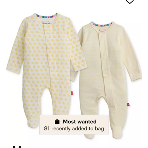 Baby Cotton Footed Coveralls, 2 Pack