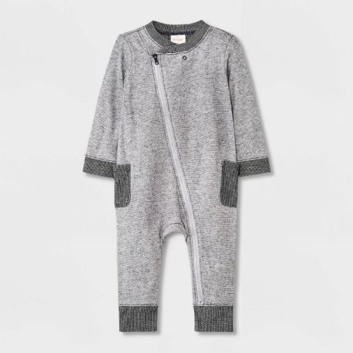 Baby Boys' Moto Romper - Cat & Jack™ Black