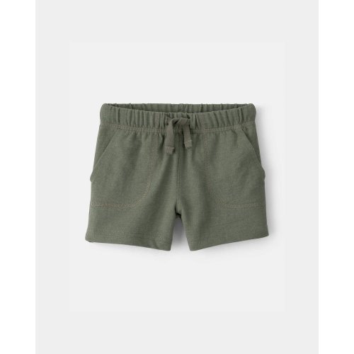 Baby Boy French Terry Shorts - Green | Carter's