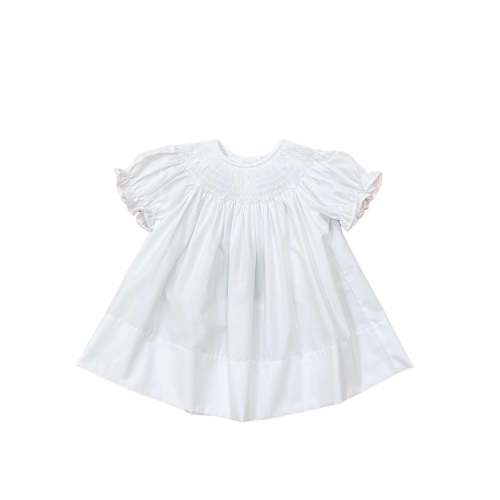 EMMA CROSS SMOCKED BISHOP DRESS