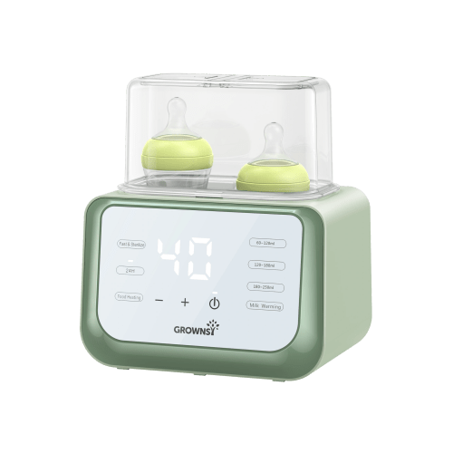 Green 8-in-1 Baby Bottle Warmer For Newborn with Dual Bottle Capacity