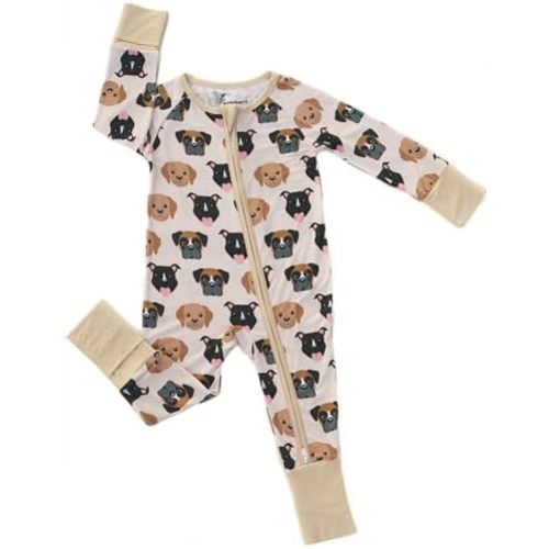 Soapberry 2-Way Zipper Bamboo Viscose Pajamas for Baby Boys and Girls