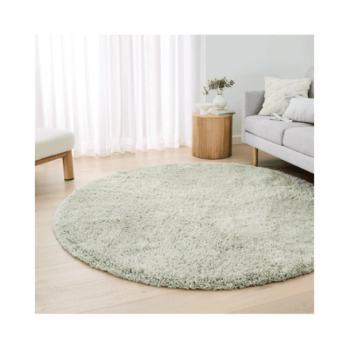 Flecked Rug - Sage, Round - 180cm - Sage - One Size