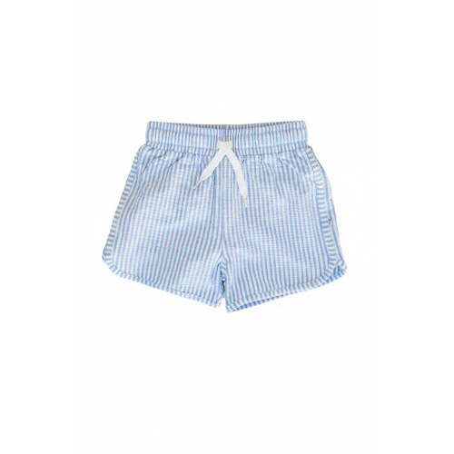 Boy's Swim Trunks | Seersucker Blue 0-3 months