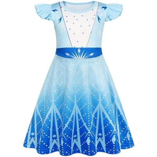 AmzBarley Girls Nightgowns Princess Pajamas for Toddler Kids Sleepwear Nightdress Little Girls Nightie Dress