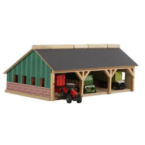 Kids Globe 1/87 Scale Farm Machinery Shed Set For Play Vehicles